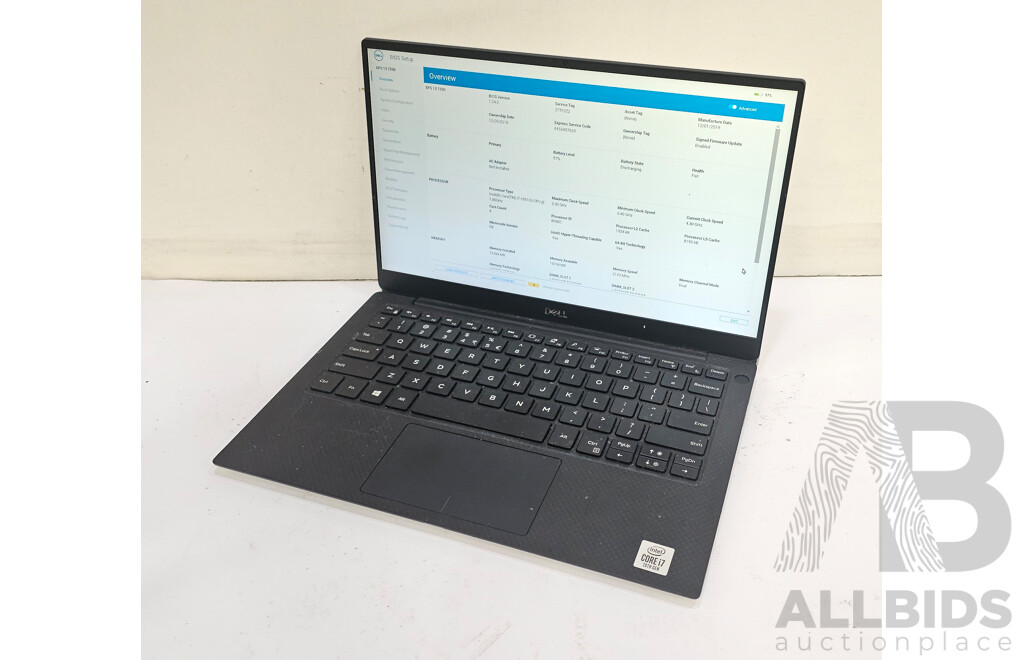 Dell XPS 7390 Intel Core I7 (10510U) 2.80GHz-4.70GHz 4-Core CPU 13-Inch Laptop