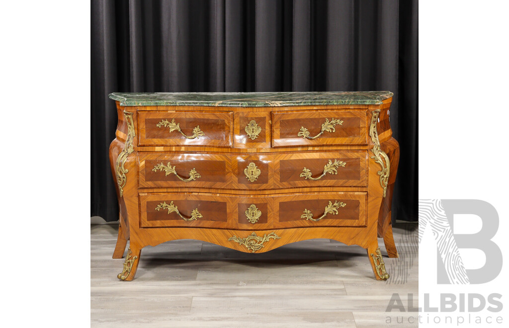 Louis XV Style Bombe Chest of Four Drawers
