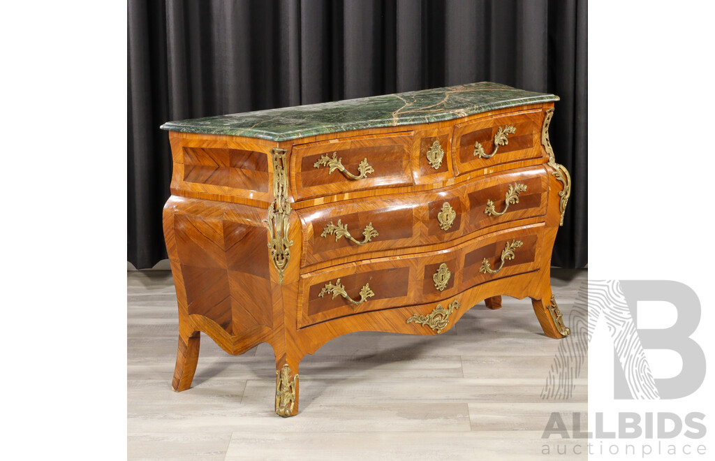 Louis XV Style Bombe Chest of Four Drawers