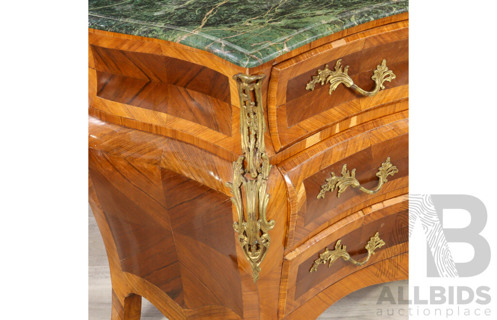 Louis XV Style Bombe Chest of Four Drawers