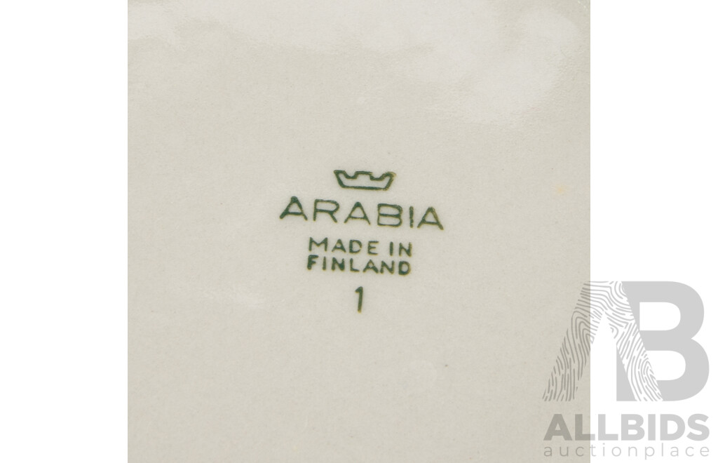 Collection 15 Pieces Mid Century Arabia Dinner Ware Including by Ulla Procope