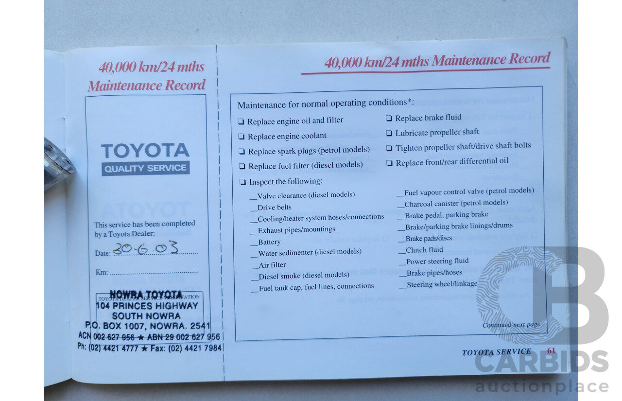 8/2002 Toyota Landcruiser Prado GXL (4x4) KZJ95R 4d Wagon White / Gold 3.0L