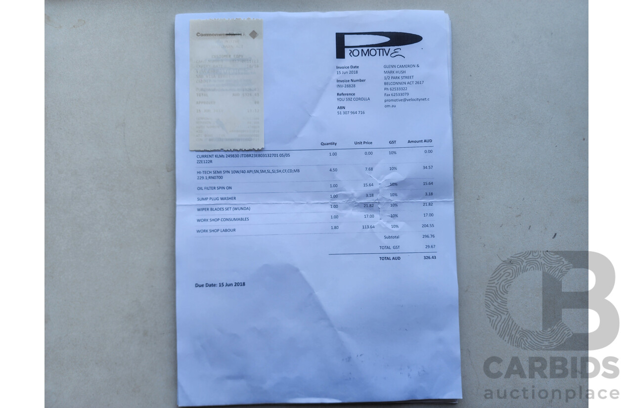 4/2005 Toyota Corolla Ascent Sport ZZE122R 4d Sedan Blue 1.8L