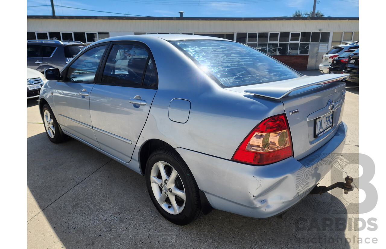 4/2005 Toyota Corolla Ascent Sport ZZE122R 4d Sedan Blue 1.8L