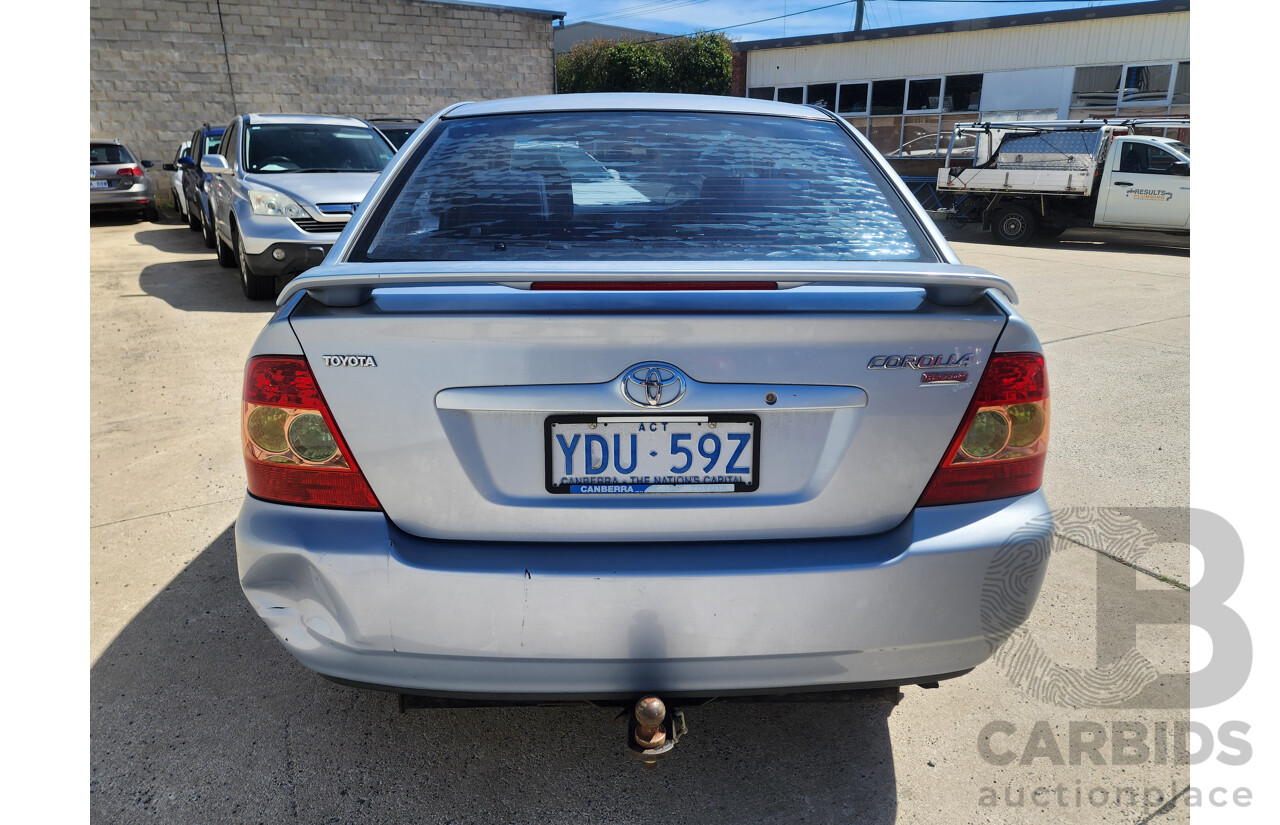 4/2005 Toyota Corolla Ascent Sport ZZE122R 4d Sedan Blue 1.8L