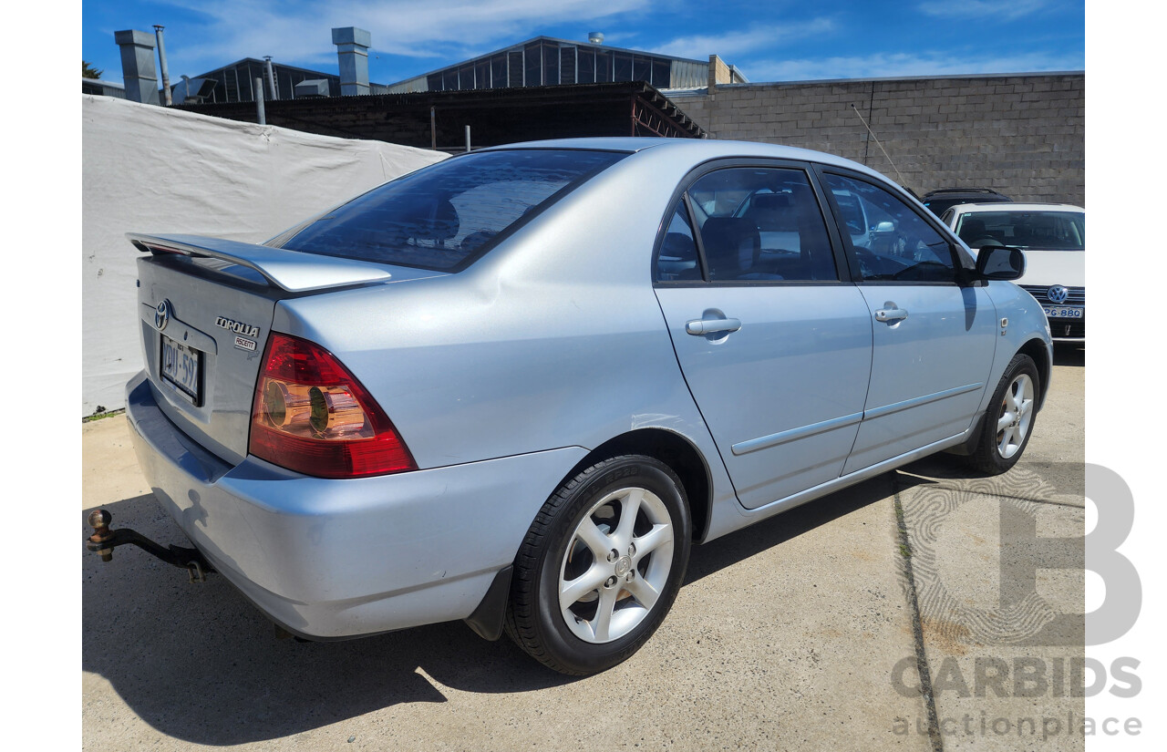 4/2005 Toyota Corolla Ascent Sport ZZE122R 4d Sedan Blue 1.8L