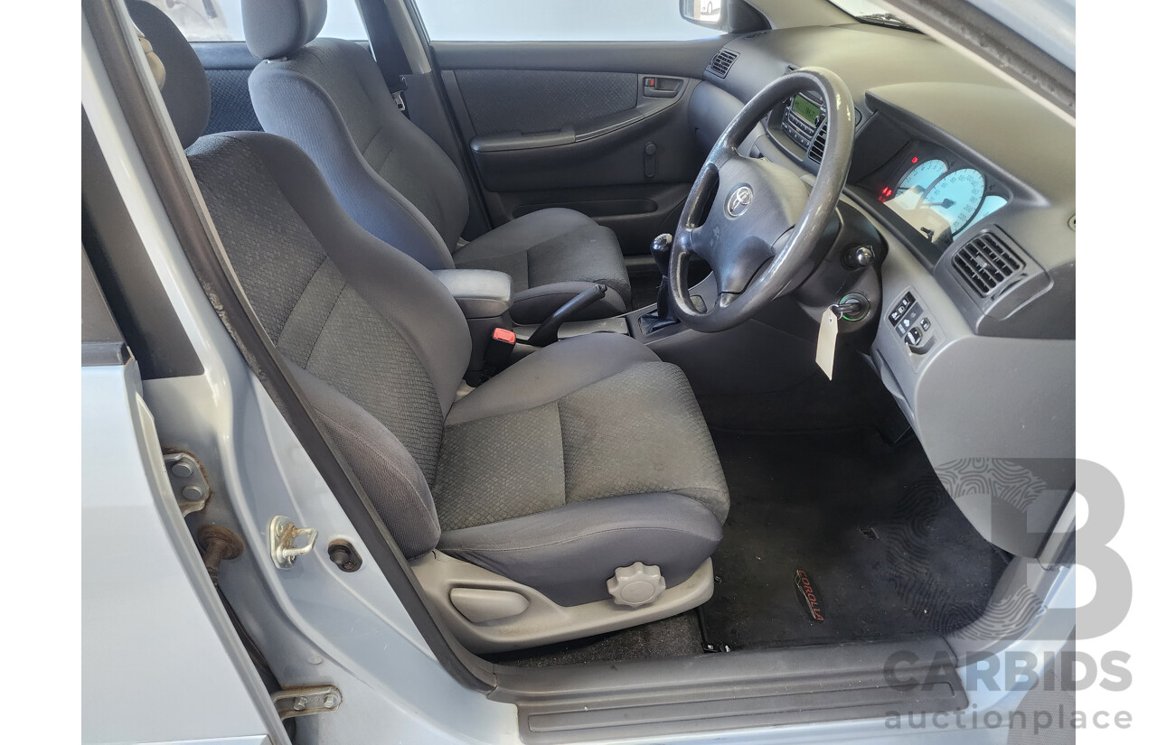 4/2005 Toyota Corolla Ascent Sport ZZE122R 4d Sedan Blue 1.8L