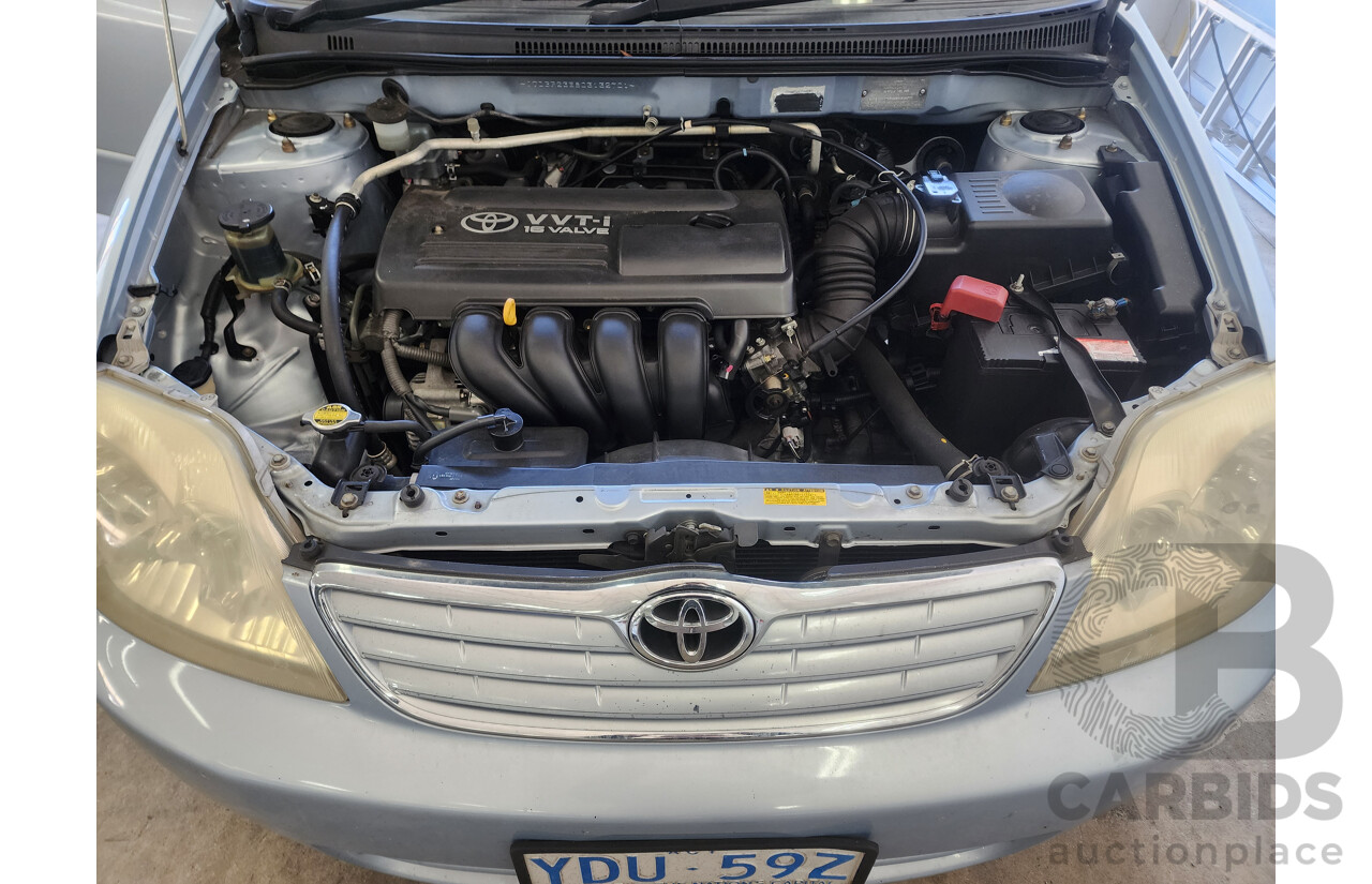 4/2005 Toyota Corolla Ascent Sport ZZE122R 4d Sedan Blue 1.8L