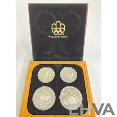 Canada 1976 Four Silver Proof Coin Set, Montreal Olympic Games .925