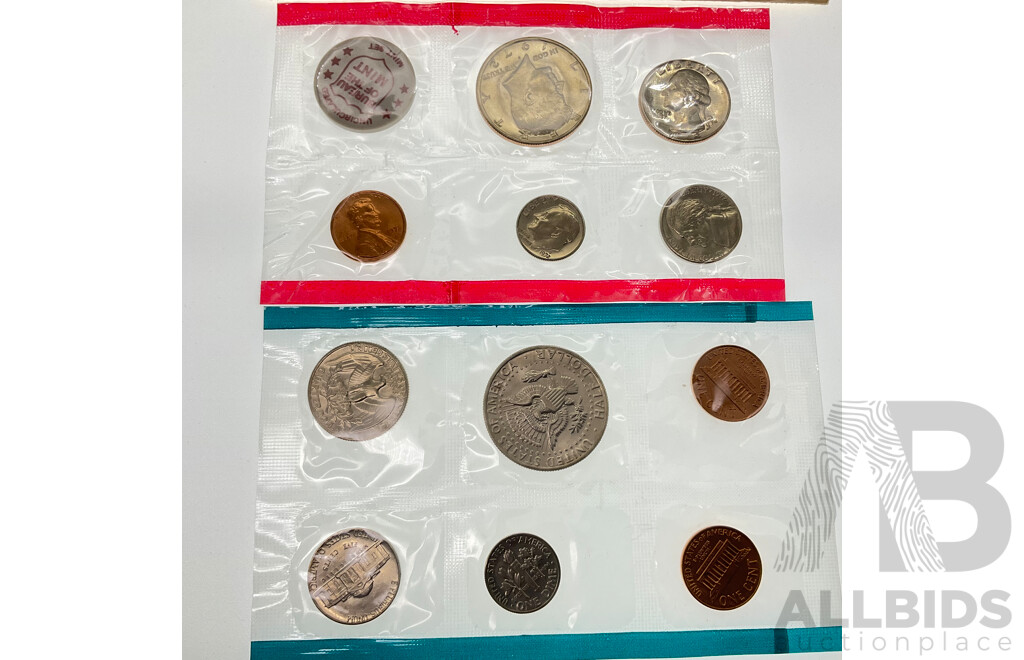 USA 1972 UNC Coin Sets, Denver and Philadelphia Mints