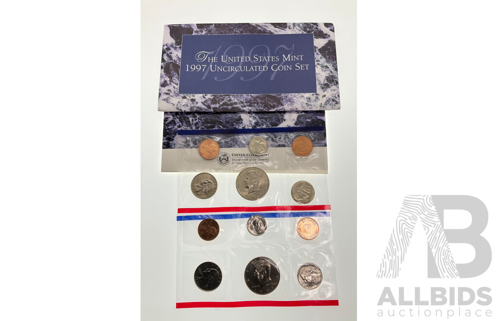 USA 1997 UNC Coin Sets, Denver and Philadelphia Mints
