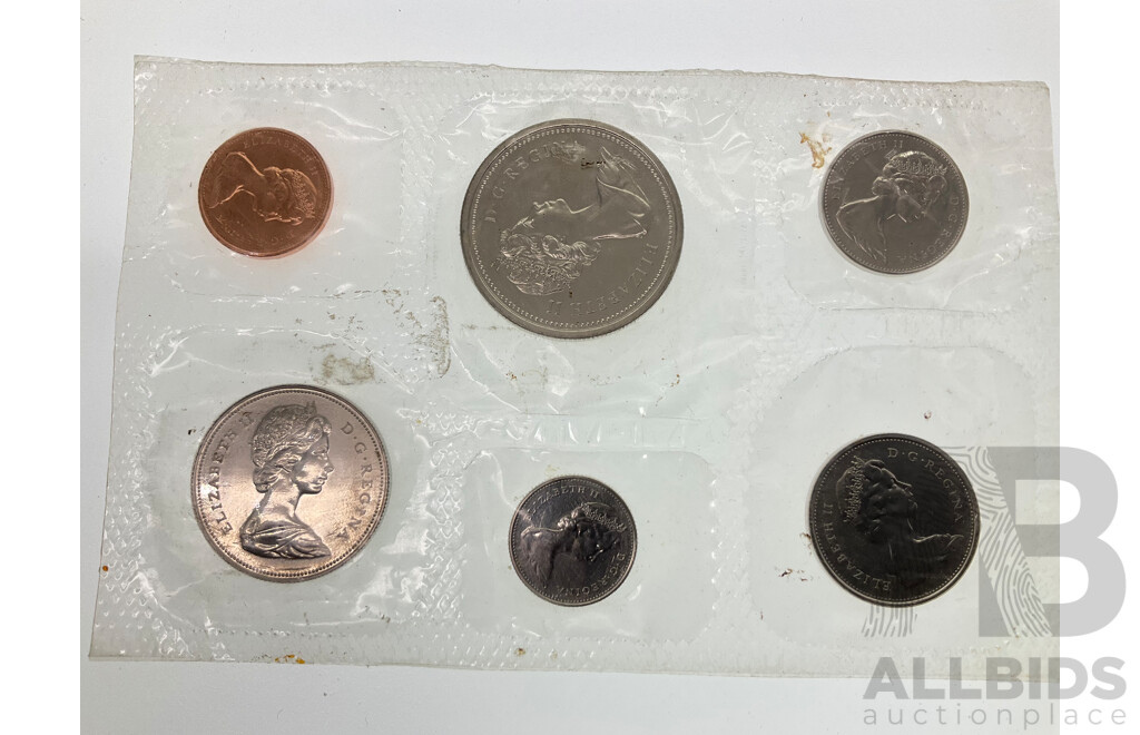 Canadian 1976 Six UNC Coin Set
