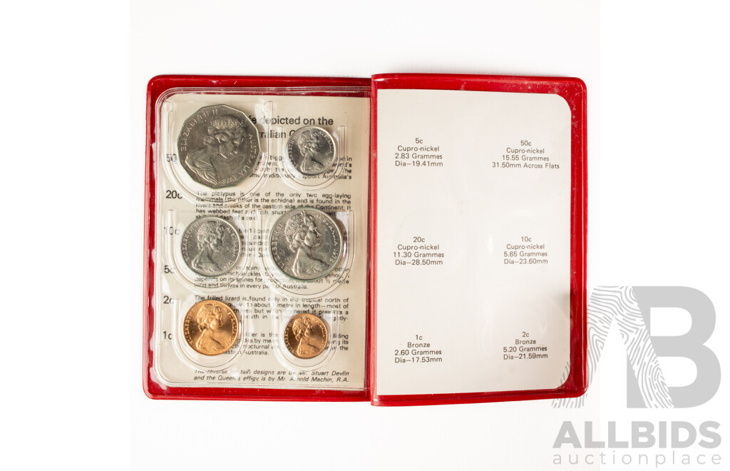 Australian RAM 1978 Six UNC Coin Set and Britains First Decimal UNC Coin Set