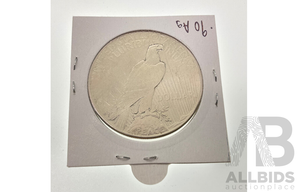 USA 1923 Silver Peace Dollar, San Fransisco Mint .900