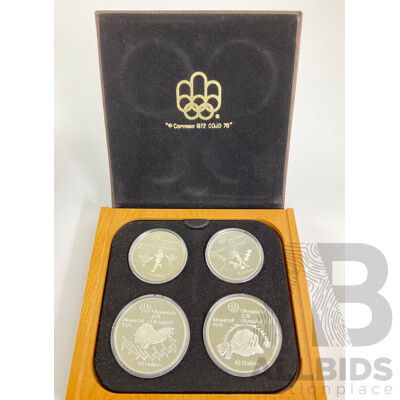 Canada 1976 Four Silver Proof Coin Set, Montreal Olympic Games .925