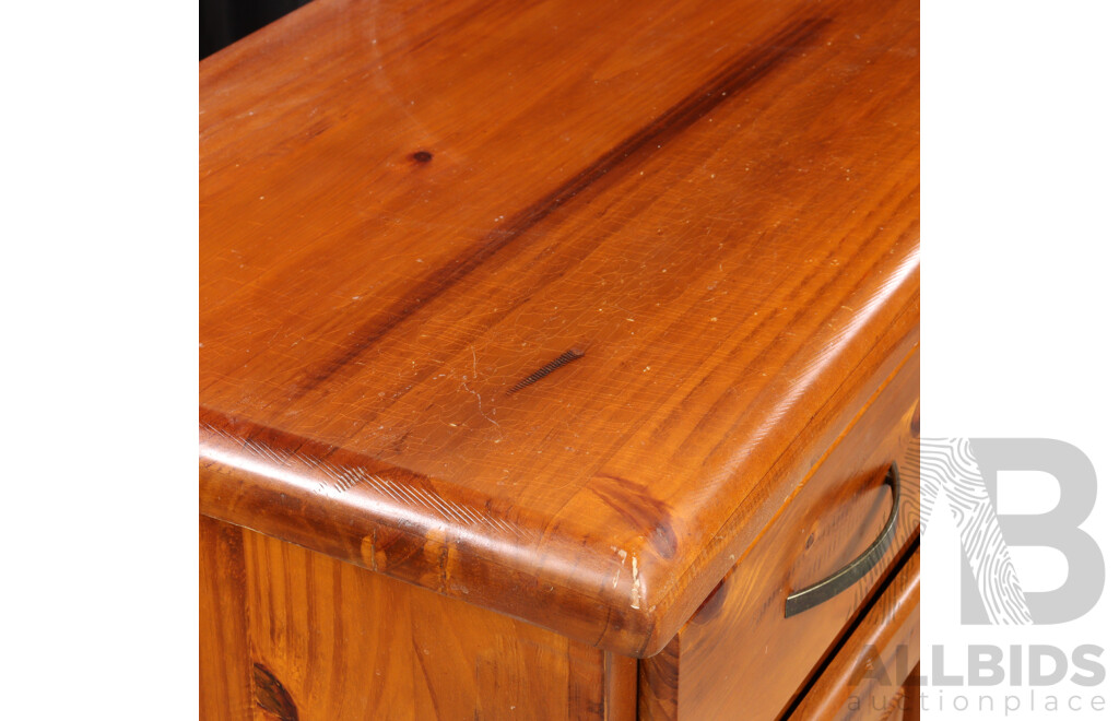 Modern Pine Four Door Sideboard