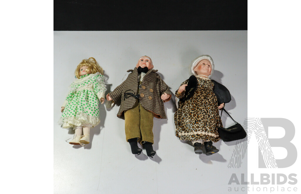 Collection Three Decorative Dolls Including Homeart Example