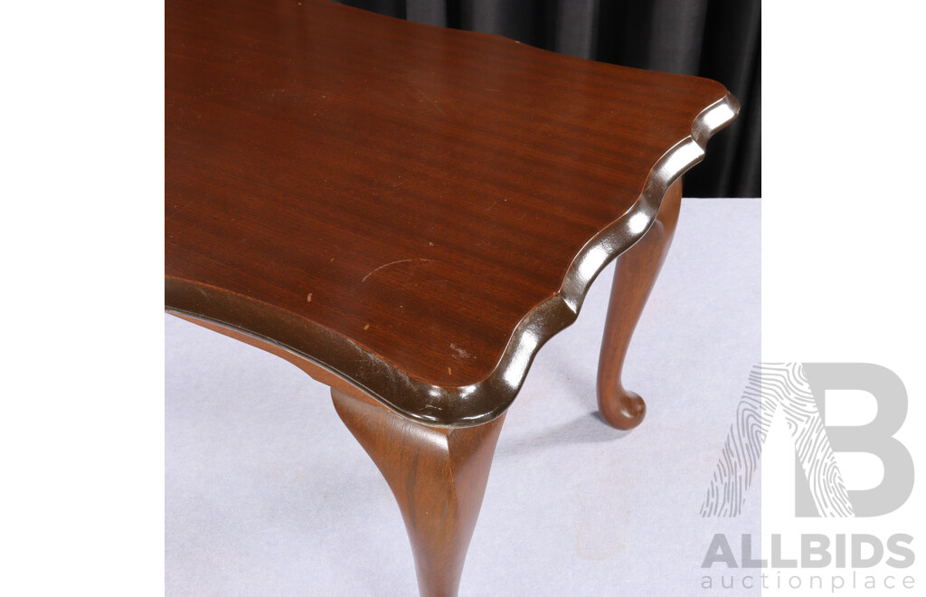 Mahogany Queen Anne Style Coffee Table