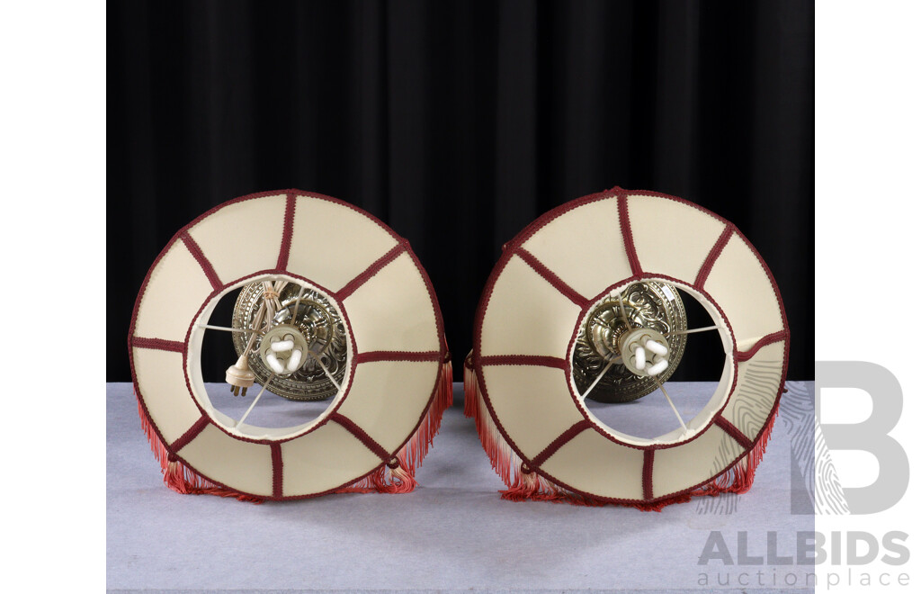 Pair of Vintage Brass Table Lamps