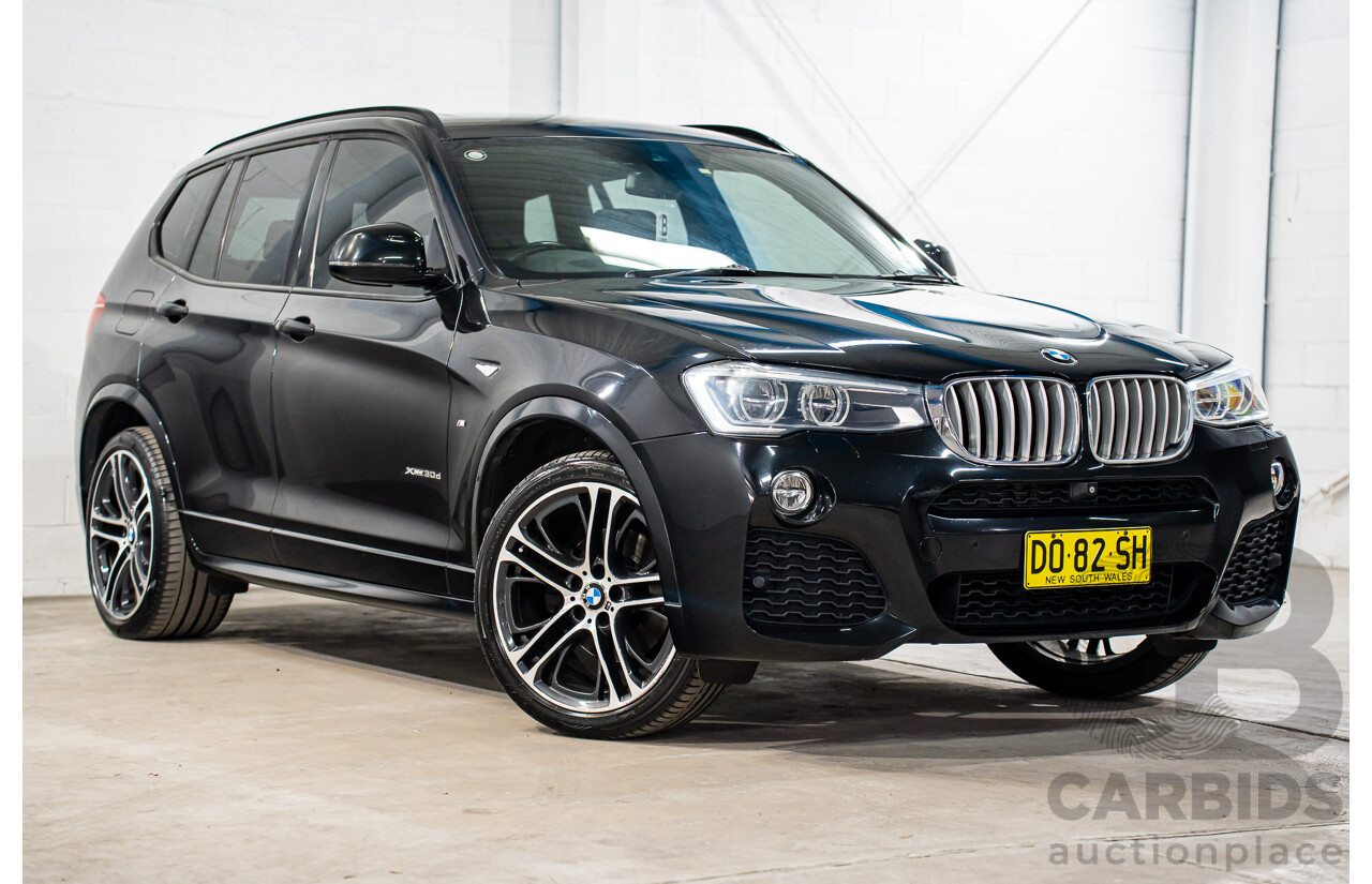 06/2016 BMW X3 xDrive30d (AWD) F25 MY17 4d Wagon Black Sapphire Metallic Turbo Diesel 3.0L