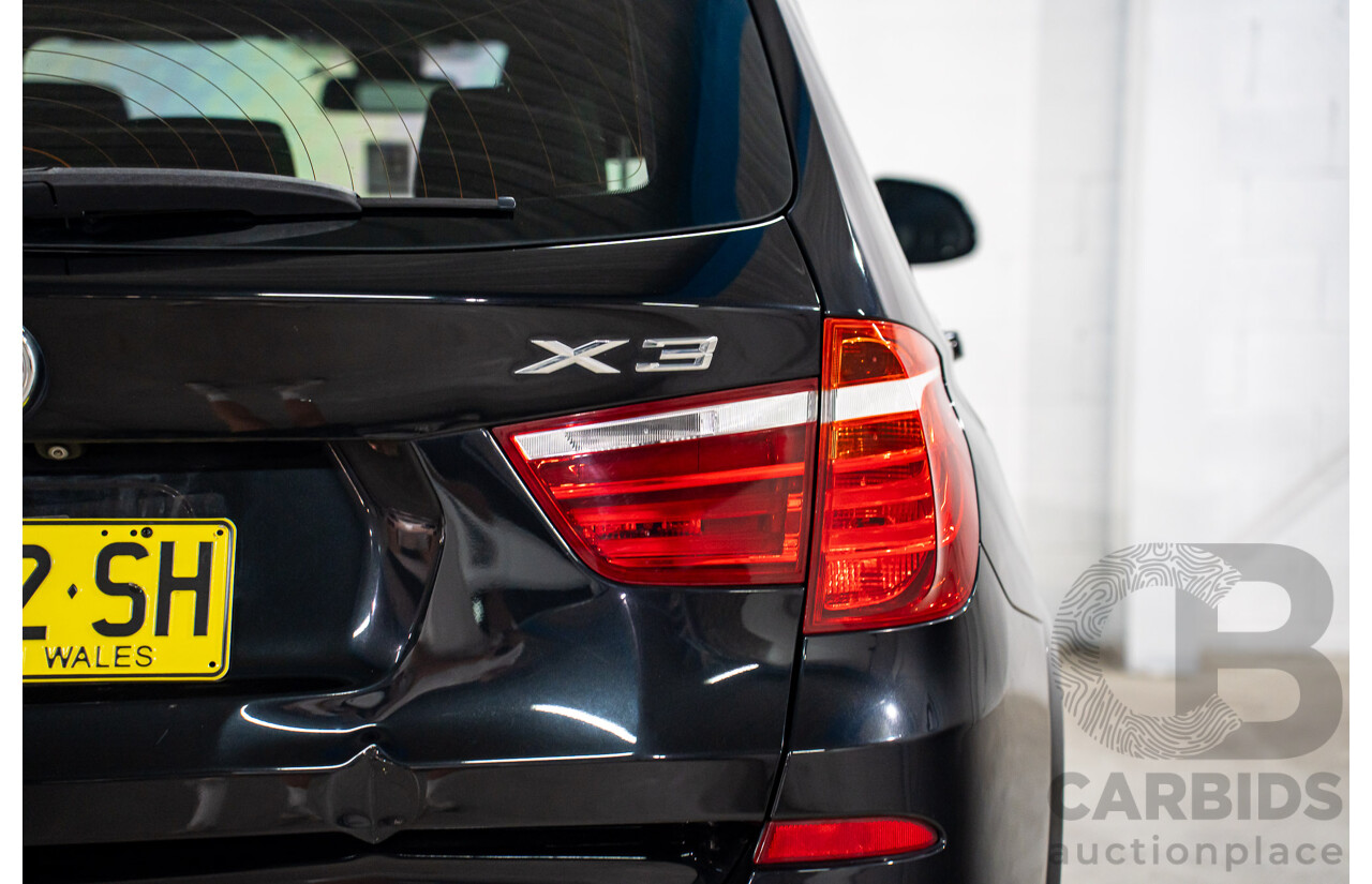 06/2016 BMW X3 xDrive30d (AWD) F25 MY17 4d Wagon Black Sapphire Metallic Turbo Diesel 3.0L