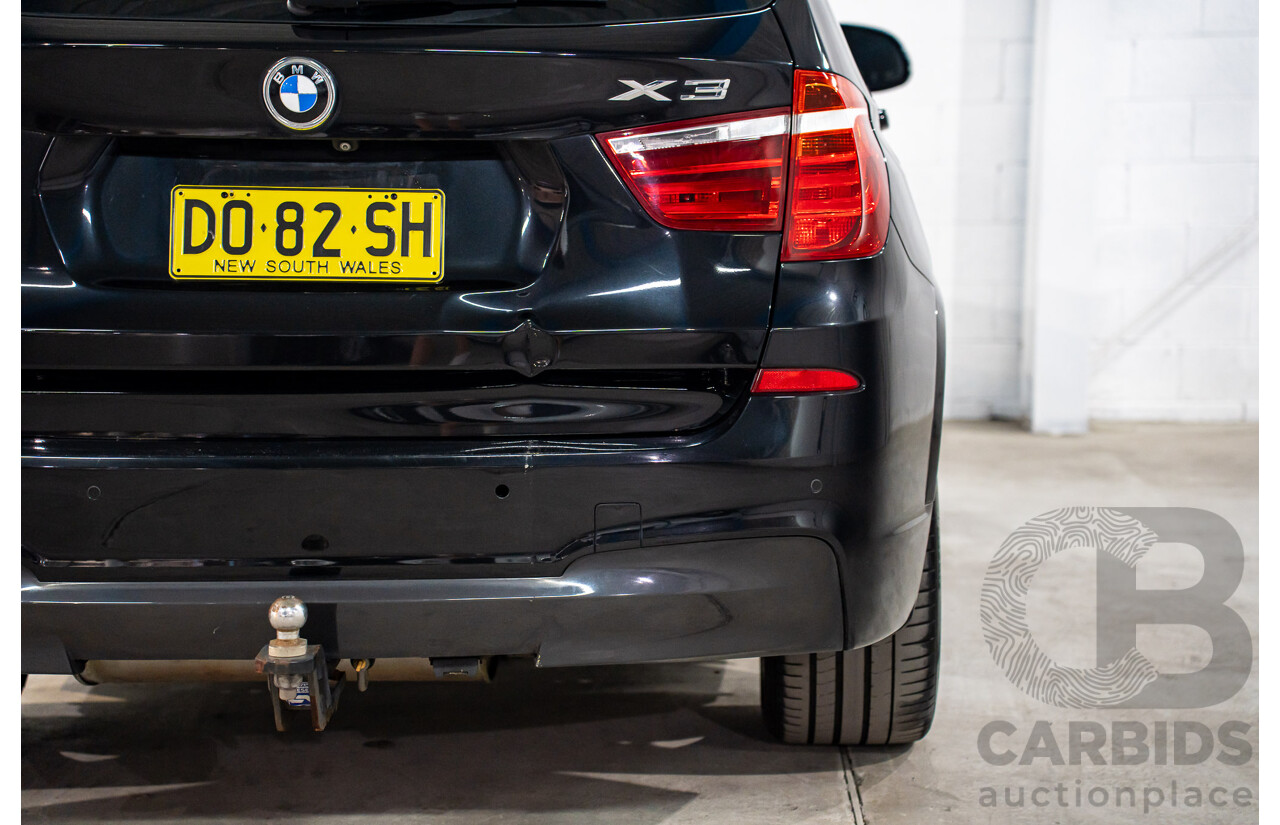 06/2016 BMW X3 xDrive30d (AWD) F25 MY17 4d Wagon Black Sapphire Metallic Turbo Diesel 3.0L
