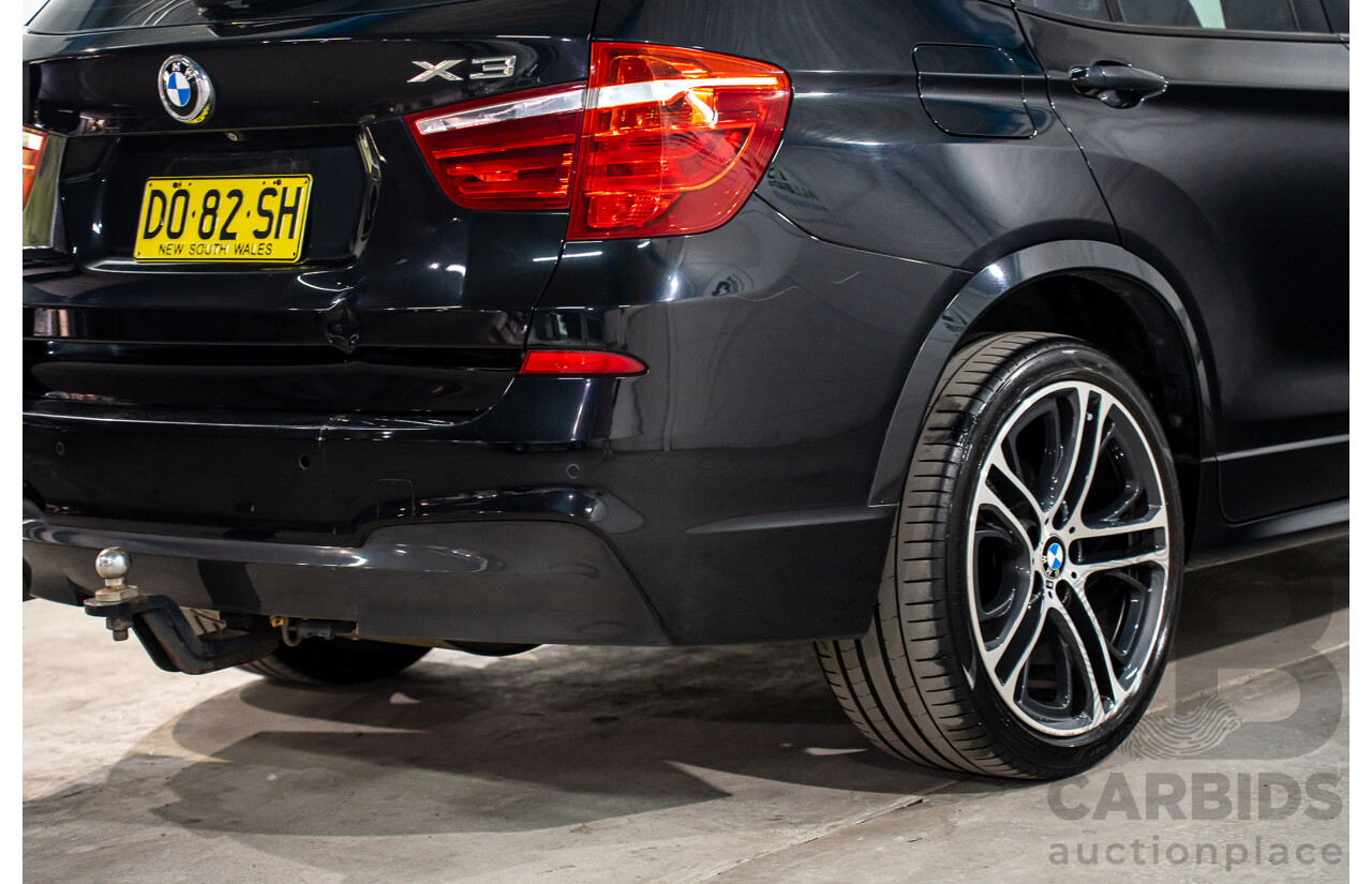 06/2016 BMW X3 xDrive30d (AWD) F25 MY17 4d Wagon Black Sapphire Metallic Turbo Diesel 3.0L