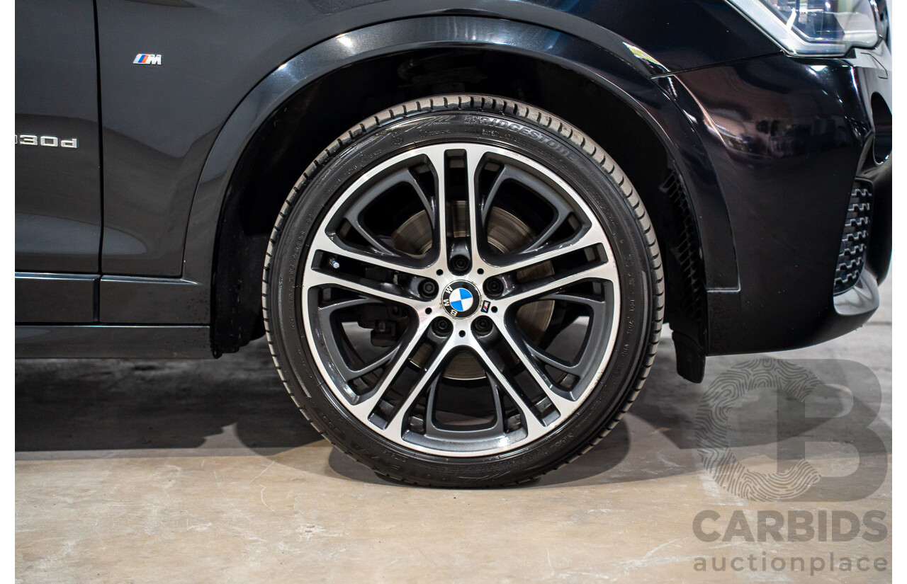 06/2016 BMW X3 xDrive30d (AWD) F25 MY17 4d Wagon Black Sapphire Metallic Turbo Diesel 3.0L