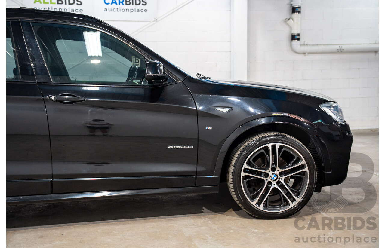06/2016 BMW X3 xDrive30d (AWD) F25 MY17 4d Wagon Black Sapphire Metallic Turbo Diesel 3.0L