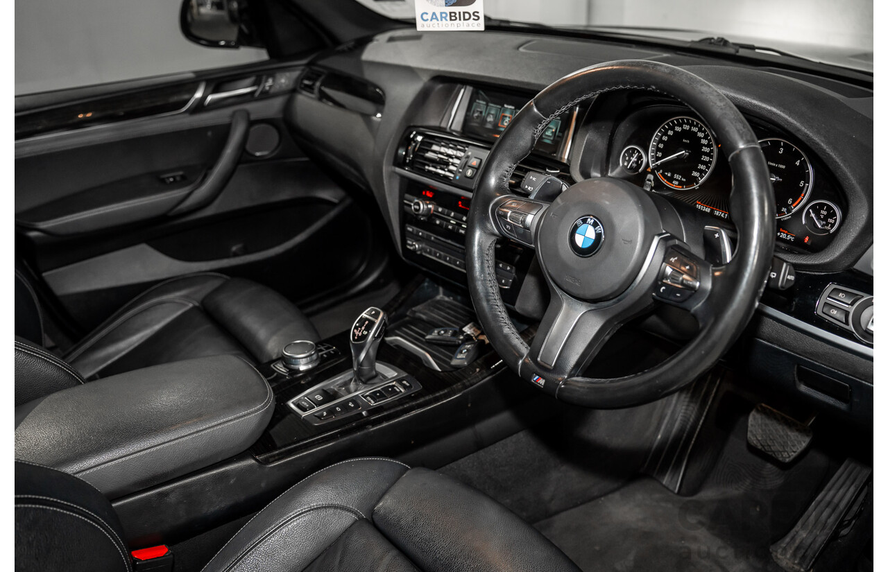 06/2016 BMW X3 xDrive30d (AWD) F25 MY17 4d Wagon Black Sapphire Metallic Turbo Diesel 3.0L