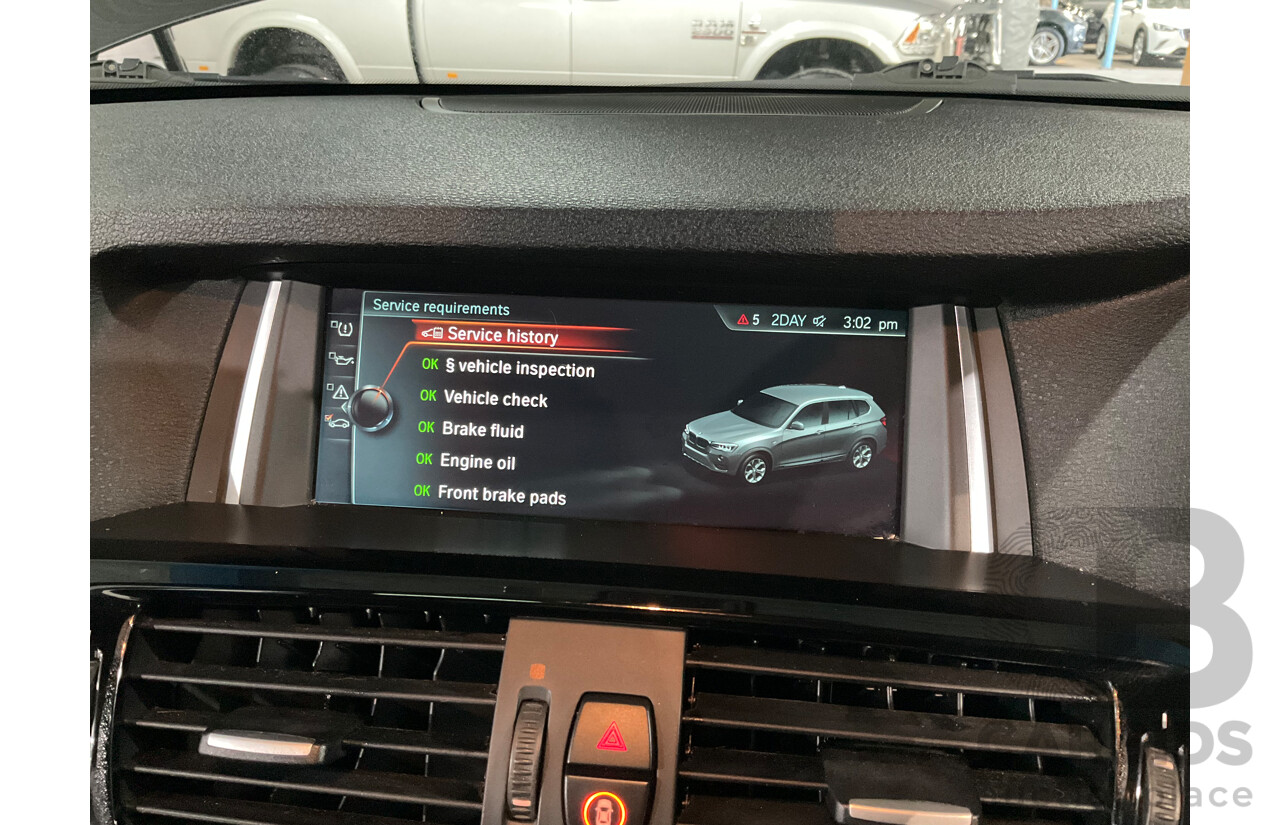 06/2016 BMW X3 xDrive30d (AWD) F25 MY17 4d Wagon Black Sapphire Metallic Turbo Diesel 3.0L