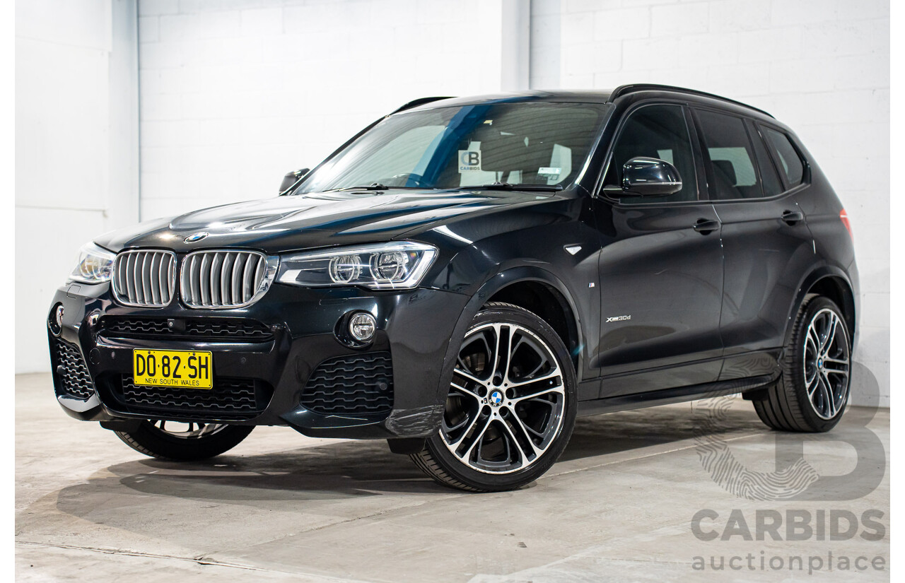 06/2016 BMW X3 xDrive30d (AWD) F25 MY17 4d Wagon Black Sapphire Metallic Turbo Diesel 3.0L