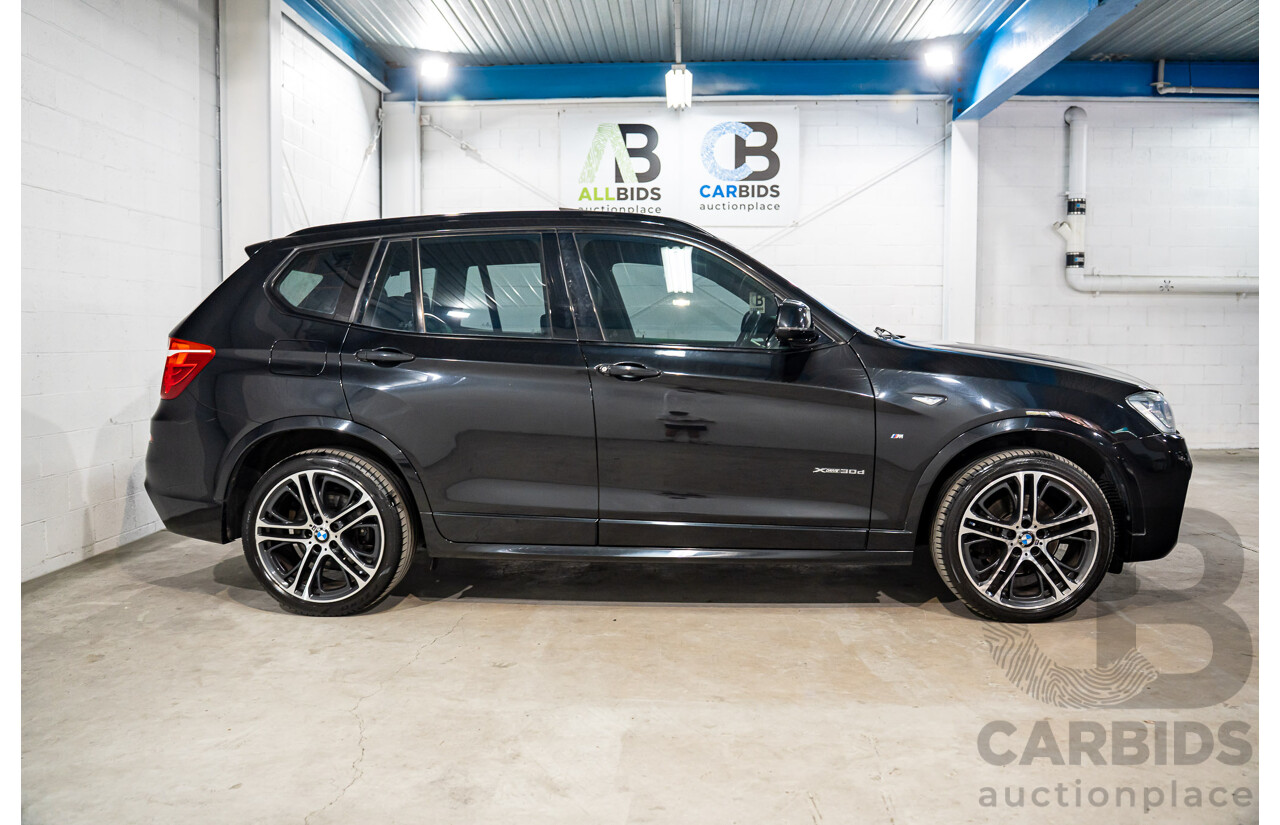 06/2016 BMW X3 xDrive30d (AWD) F25 MY17 4d Wagon Black Sapphire Metallic Turbo Diesel 3.0L