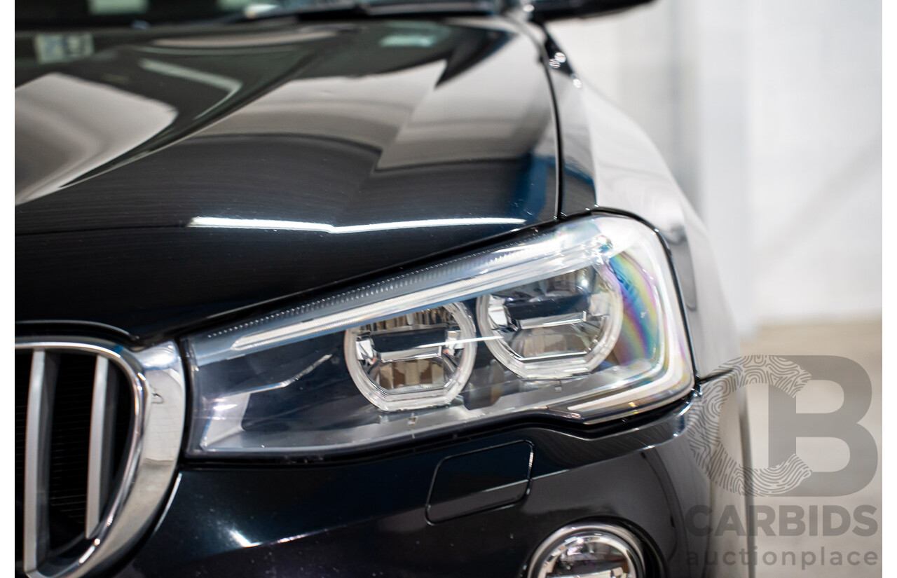 06/2016 BMW X3 xDrive30d (AWD) F25 MY17 4d Wagon Black Sapphire Metallic Turbo Diesel 3.0L