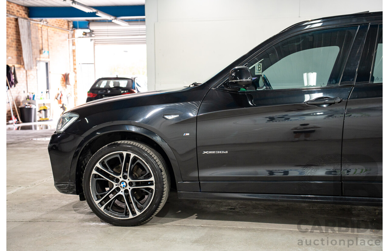 06/2016 BMW X3 xDrive30d (AWD) F25 MY17 4d Wagon Black Sapphire Metallic Turbo Diesel 3.0L