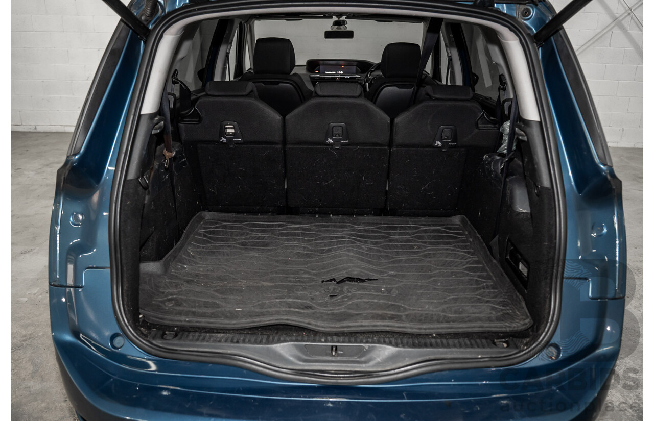 6/2015 Citroen Grand C4 Picasso Exclusive (FWD) B7 MY15 4d Wagon Bleu Kyanos Metallic Turbo Diesel 2.0L