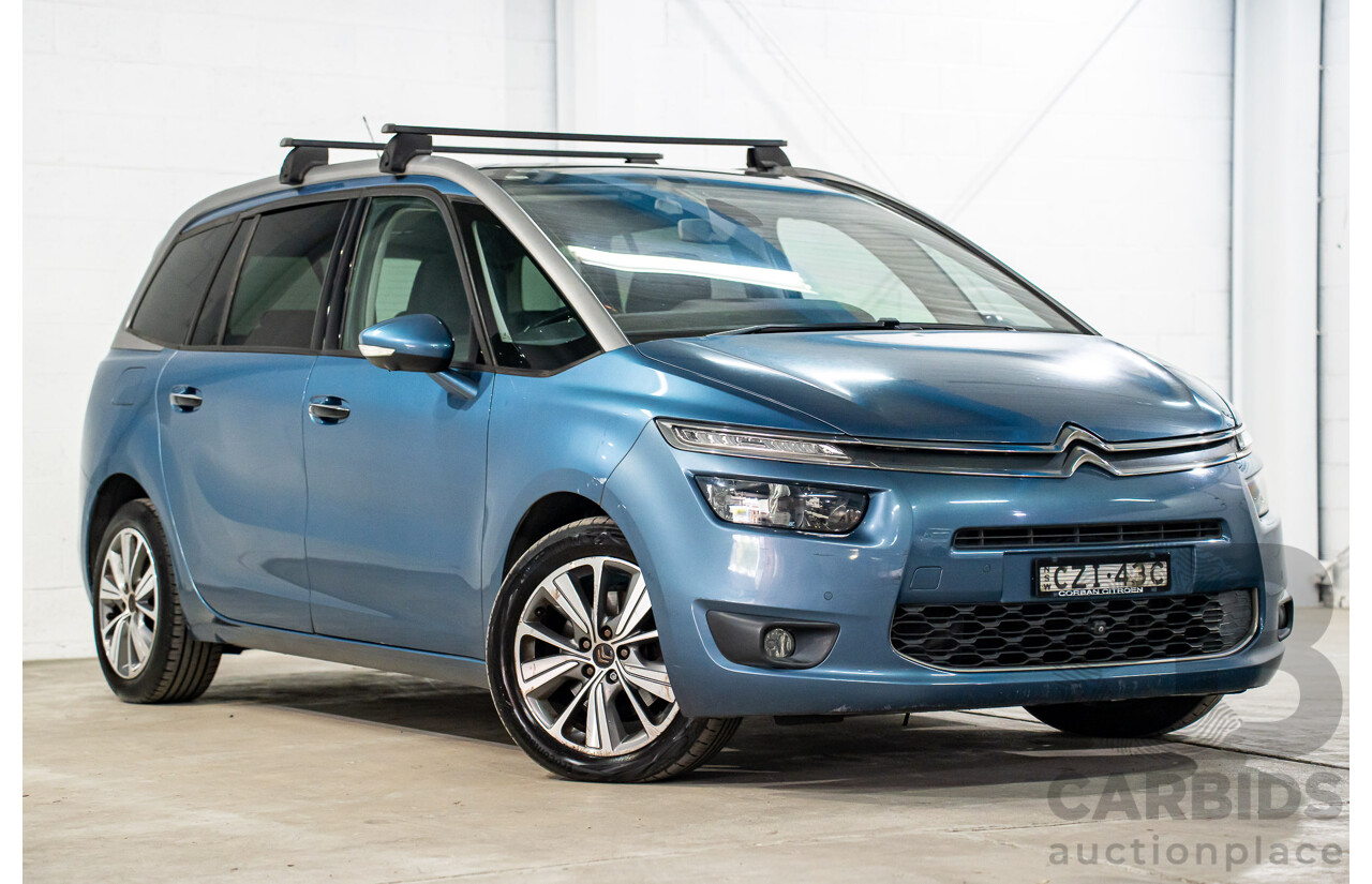 6/2015 Citroen Grand C4 Picasso Exclusive (FWD) B7 MY15 4d Wagon Bleu Kyanos Metallic Turbo Diesel 2.0L