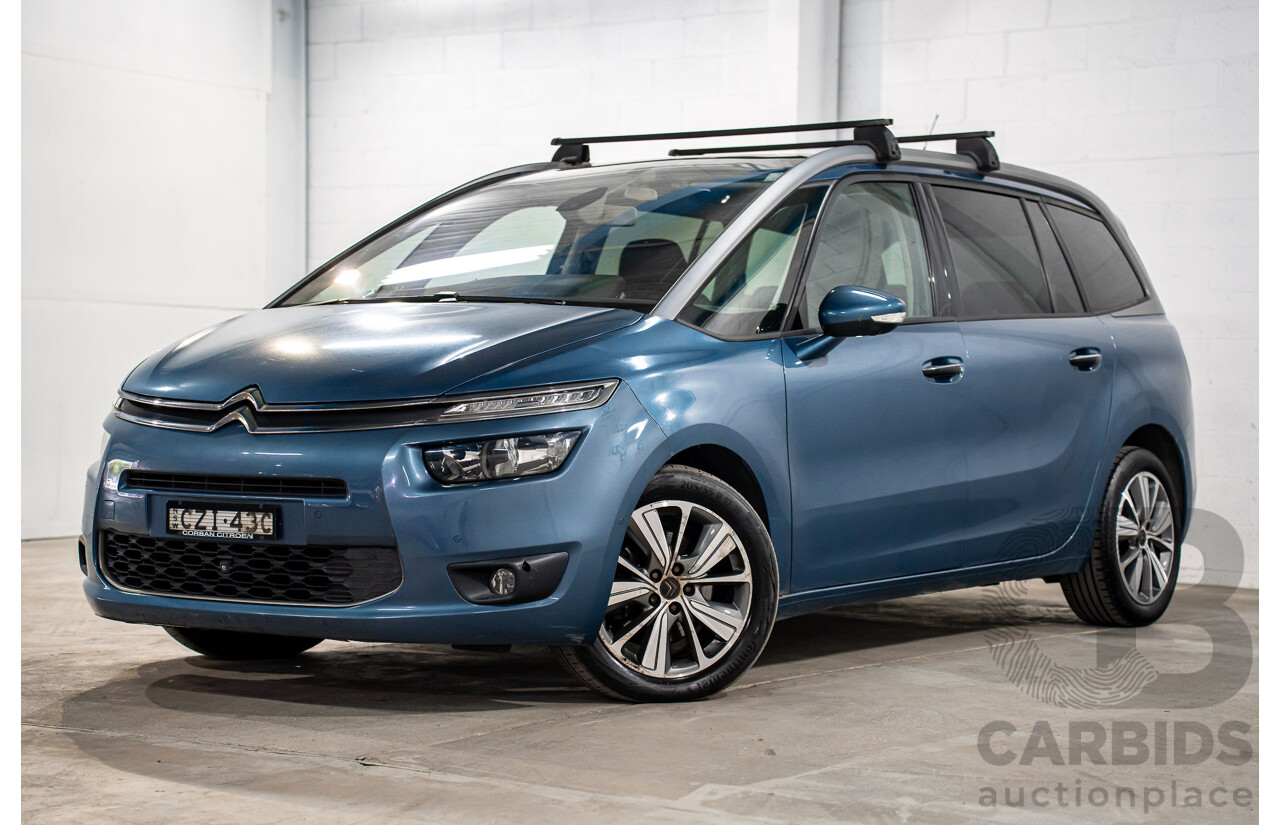 6/2015 Citroen Grand C4 Picasso Exclusive (FWD) B7 MY15 4d Wagon Bleu Kyanos Metallic Turbo Diesel 2.0L