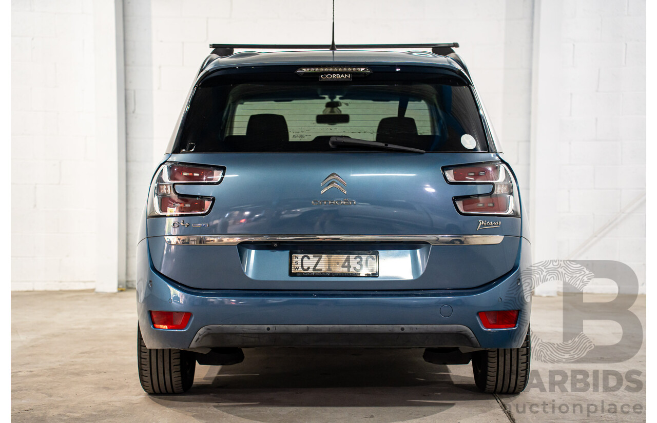 6/2015 Citroen Grand C4 Picasso Exclusive (FWD) B7 MY15 4d Wagon Bleu Kyanos Metallic Turbo Diesel 2.0L