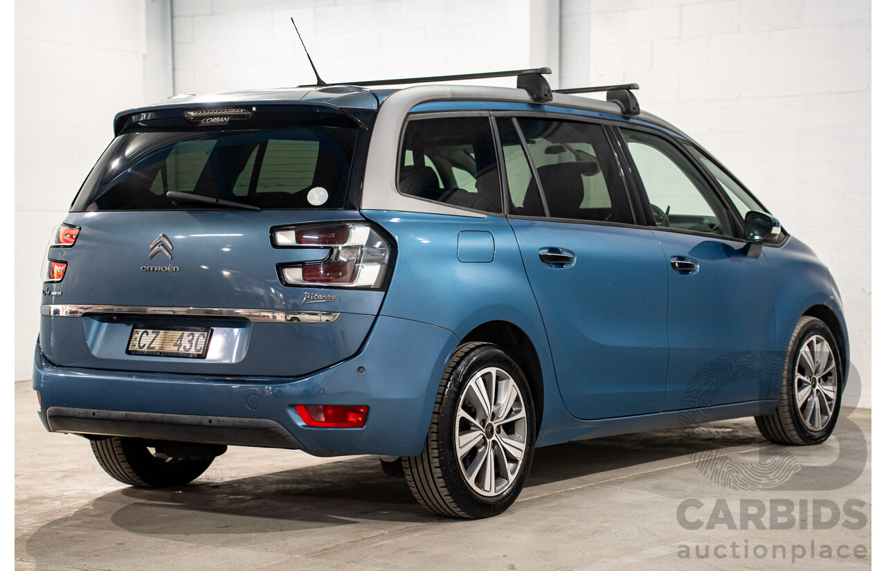 6/2015 Citroen Grand C4 Picasso Exclusive (FWD) B7 MY15 4d Wagon Bleu Kyanos Metallic Turbo Diesel 2.0L