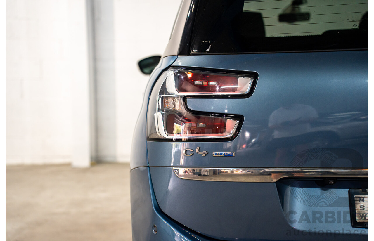 6/2015 Citroen Grand C4 Picasso Exclusive (FWD) B7 MY15 4d Wagon Bleu Kyanos Metallic Turbo Diesel 2.0L