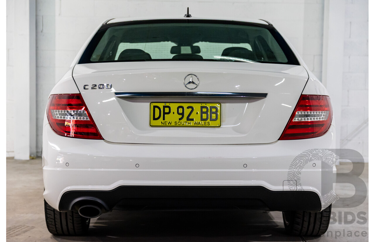 3/2014 Mercedes-Benz C200 W204 MY14 4d Sedan Polar White Turbo 1.8L