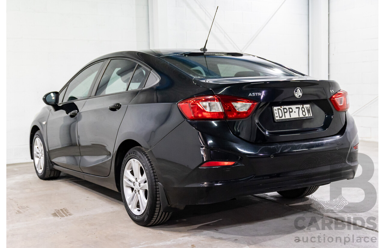 06/2017 Holden Astra LS Plus (FWD) BL MY17 4d Sedan Mineral Black Turbo 1.4L