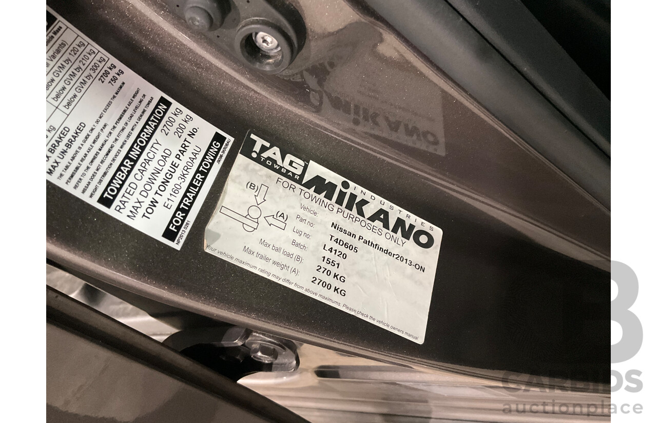 3/2015 Nissan Pathfinder ST (4x2) R52 4d Wagon Mountain Stone Metallic V6 3.5L