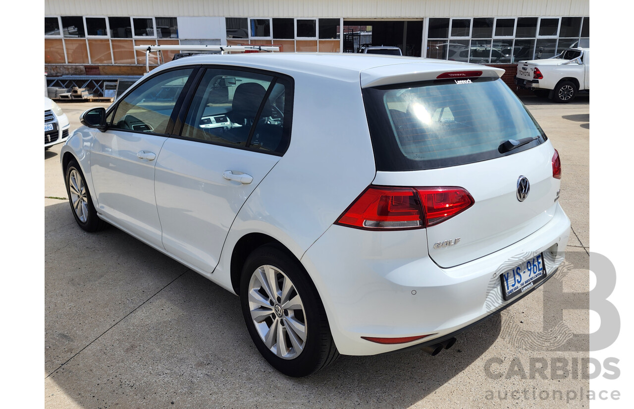 9/2013 Volkswagen Golf 90 TSI Comfortline AU 5d Hatchback White 1.4L