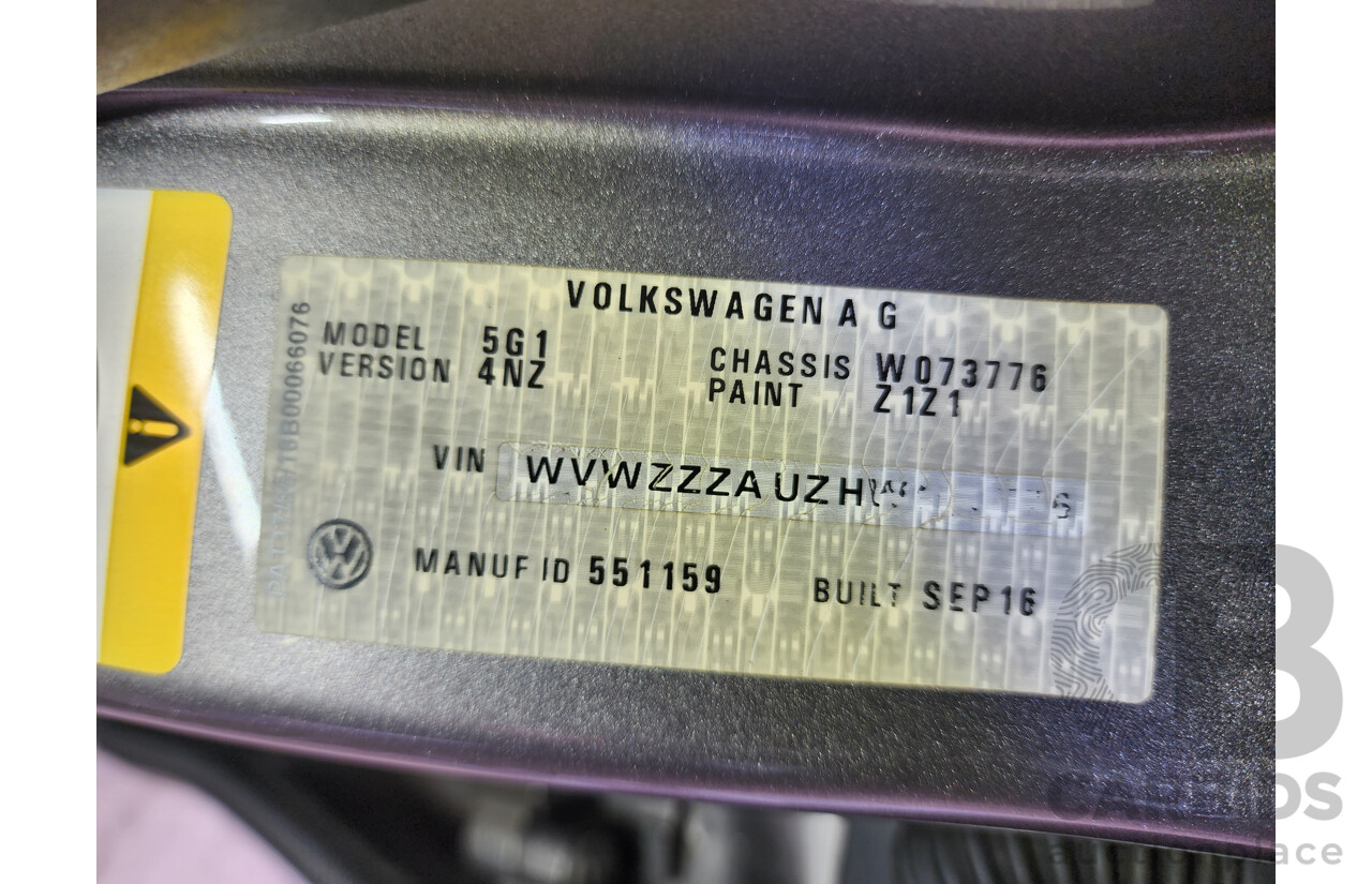 11/2016 Volkswagen Golf 110 TSI Highline AU MY17 5d Hatchback Grey 1.4L