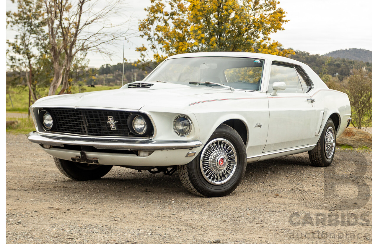 04/1969 Ford Mustang Hardtop F-Code 2d Coupe Pastel Grey 302ci 2v V8 4.9L