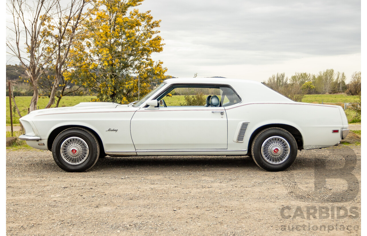 04/1969 Ford Mustang Hardtop F-Code 2d Coupe Pastel Grey 302ci 2v V8 4.9L