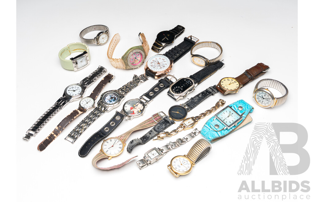Collection of (19) Vintage Ladies Watches Including CK & JAG