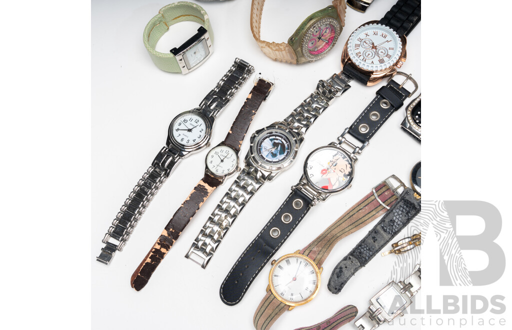 Collection of (19) Vintage Ladies Watches Including CK & JAG